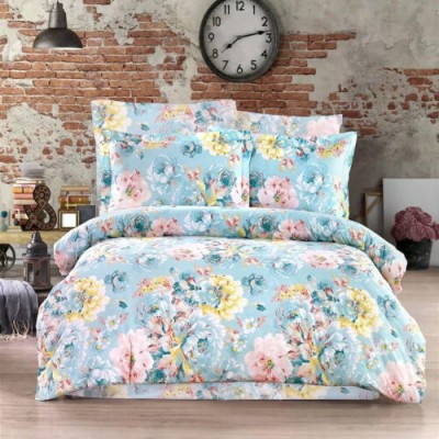 Lenjerie de pat creponata 100% bumbac (crep33) cu husa