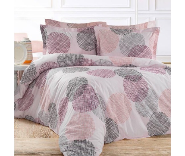 Lenjerie de pat creponata 100% bumbac (crep36) cu husa