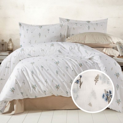Lenjerie de pat creponata 100% bumbac (crep39) cu husa