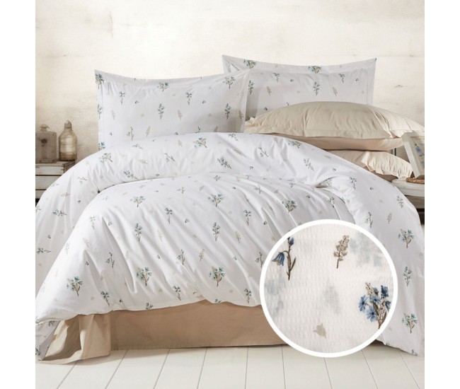 Lenjerie de pat creponata 100% bumbac (crep39) cu husa