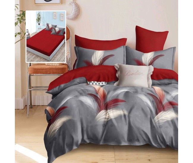 Lenjerie finet 6 piese cu husa - 160x200 si 180x200 (grace-vh)