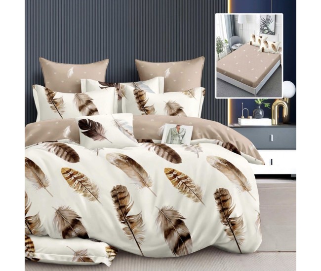  lenjerie finet 6 piese cu husa - 160x200 si 180x200 (hannah-vh)