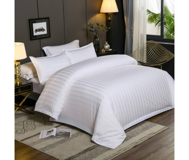 Lenjerie pat damasc 80% bumbac - doua persoane horeca line