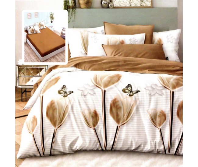 Lenjerie finet 6 piese cu husa - 160x200 si 180x200 (natalie-vh)