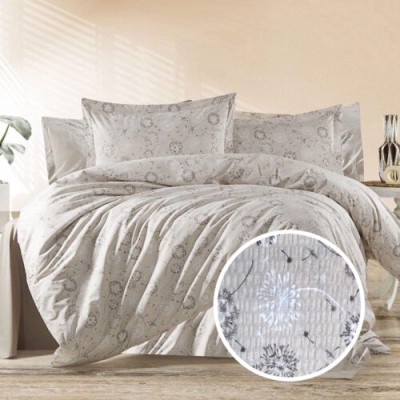 Lenjerie de pat creponata 100% bumbac (crep1) cu husa