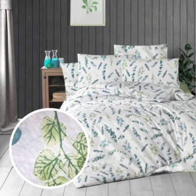 Lenjerie de pat creponata 100% bumbac (crep14) cu husa