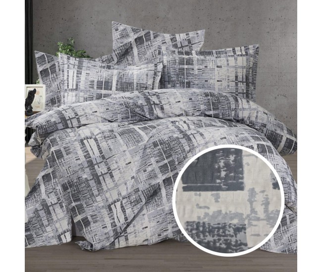 Lenjerie de pat creponata 100% bumbac (crep19) cu husa