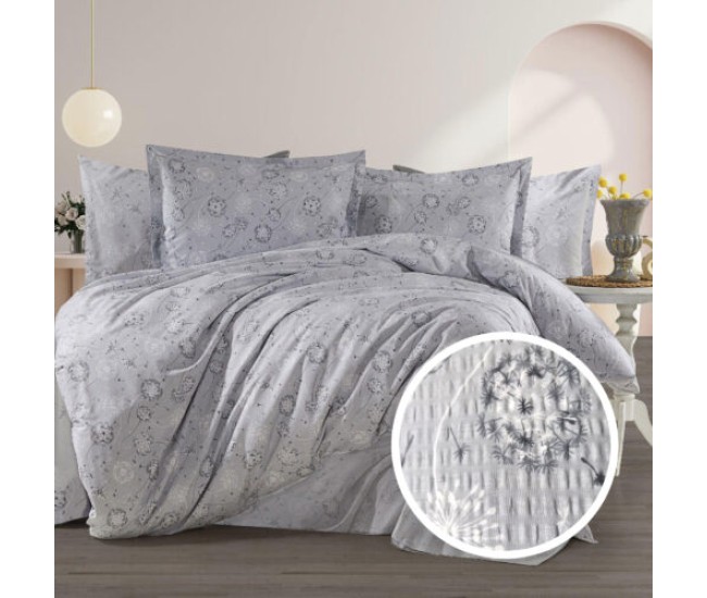 Lenjerie de pat creponata 100% bumbac (crep2) cu husa