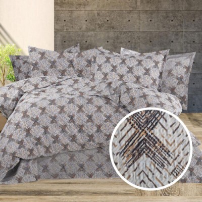 Lenjerie de pat creponata 100% bumbac (crep21) cu husa