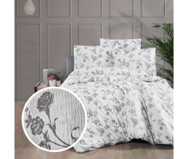 Lenjerie de pat creponata 100% bumbac (crep26) cu husa Lenjerie de pat creponata 100% bumbac (crep26) cu husa