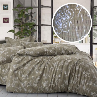 Lenjerie de pat creponata 100% bumbac (crep4) cu husa