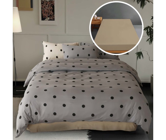 Lenjerie pat tricot bumbac 100 % cu husa-nimet