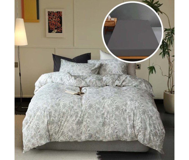 Lenjerie pat tricot bumbac 100 % cu husa-rona