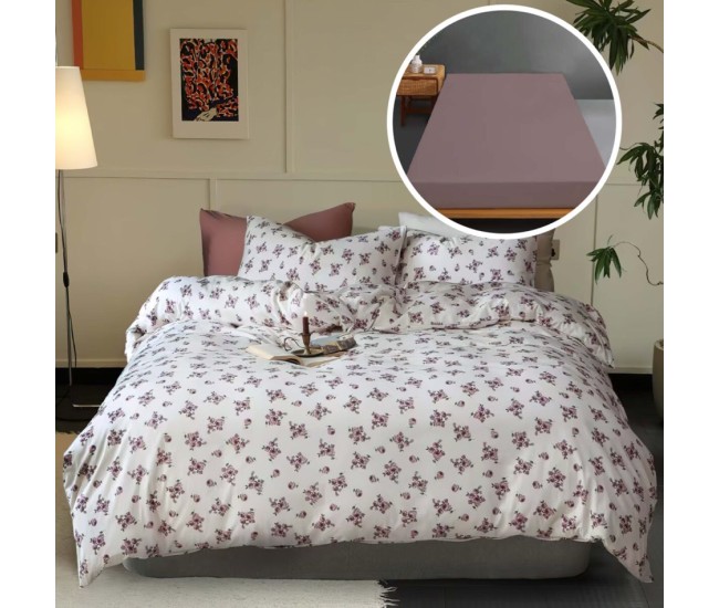 Lenjerie pat tricot bumbac 100 % cu husa-sonia