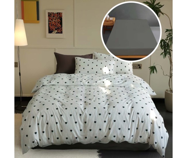 Lenjerie pat tricot bumbac 100 % cu husa-roma