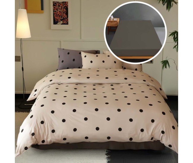 Lenjerie pat tricot bumbac 100 % cu husa-rovin
