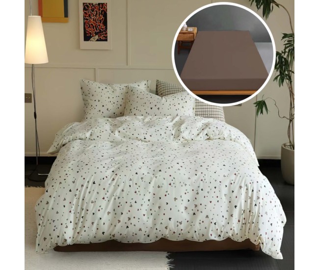 Lenjerie pat tricot bumbac 100 % cu husa-zian