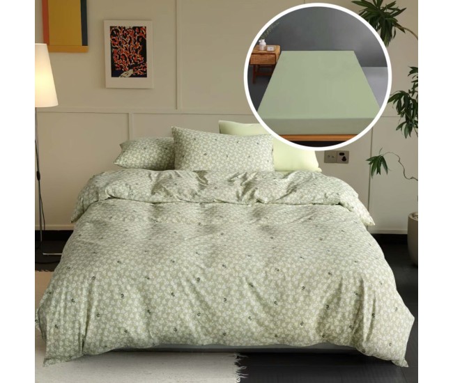 Lenjerie pat tricot bumbac 100 % cu husa-vilas