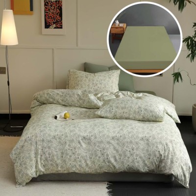 Lenjerie pat tricot bumbac 100 % cu husa-zani