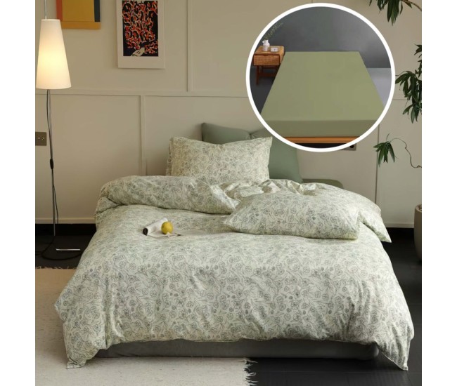 Lenjerie pat tricot bumbac 100 % cu husa-zani