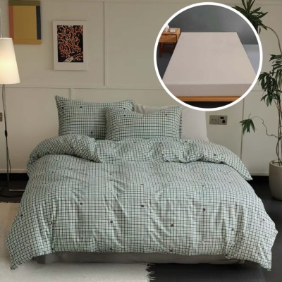 Lenjerie pat tricot bumbac 100 % cu husa-fiona