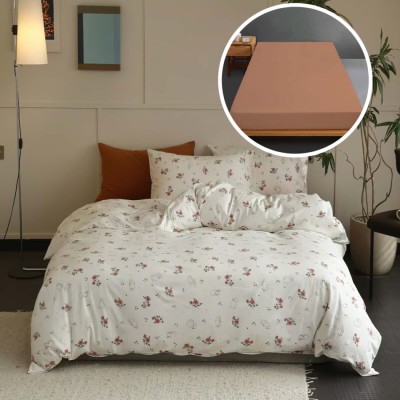 Lenjerie pat tricot bumbac 100 % cu husa-marv