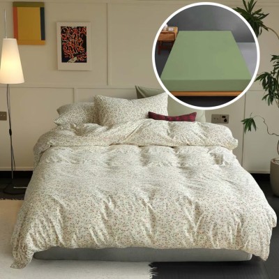 Lenjerie pat tricot bumbac 100 % cu husa