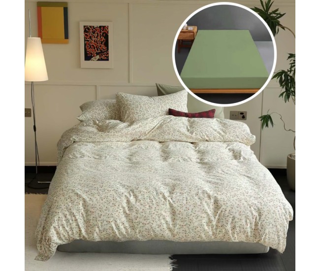 Lenjerie pat tricot bumbac 100 % cu husa