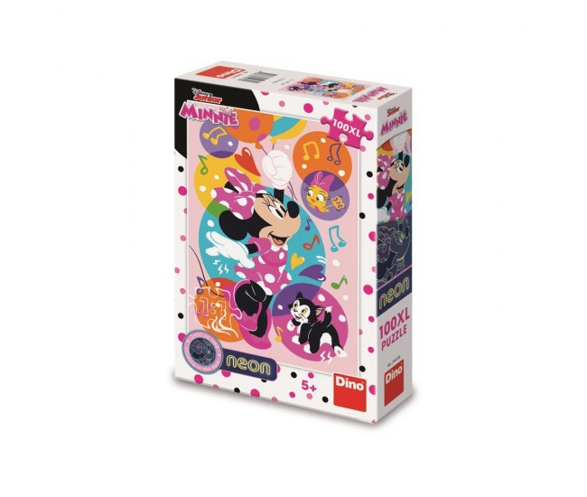 Puzzle neon Minnie, 100 piese - DINO TOYS Puzzle neon Minnie, 100 piese - DINO TOYS