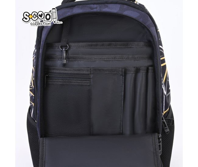 Ghiozdan ergonomic FOOTBALL-GOLD EDITION, 40x28x16 cm - S-COOL Ghiozdan ergonomic FOOTBALL-GOLD EDITION, 40x28x16 cm - S-COOL