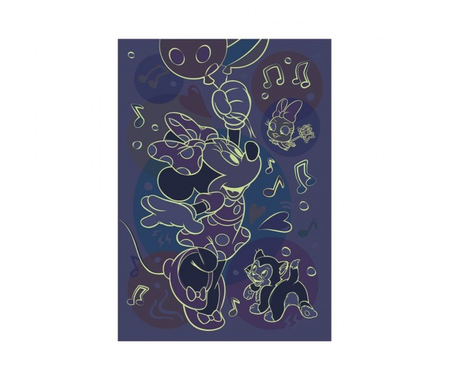 Puzzle neon Minnie, 100 piese - DINO TOYS Puzzle neon Minnie, 100 piese - DINO TOYS