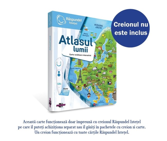 Raspundel Istetel, Carte - Atlasul Lumii, ALBI - BLACKFIRE Raspundel Istetel, Carte - Atlasul Lumii, ALBI - BLACKFIRE
