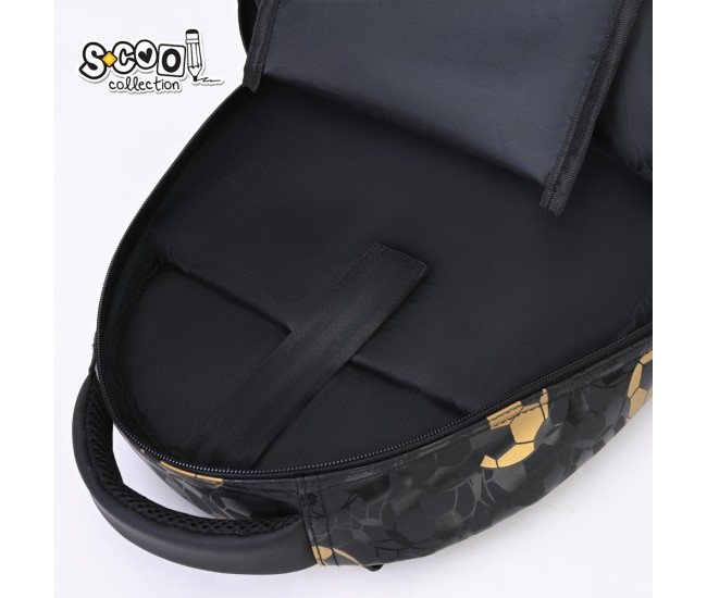 Ghiozdan ergonomic FOOTBALL-GOLD EDITION, 40x28x16 cm - S-COOL Ghiozdan ergonomic FOOTBALL-GOLD EDITION, 40x28x16 cm - S-COOL