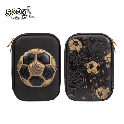Penar neechipat 3D, 1 fermoar, FOOTBALL-GOLD EDITION, 22.5x15.5x6 cm - S-COOL