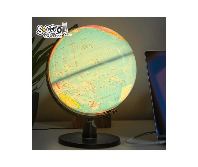 Glob pamantesc cu lumina, 32 cm - S-COOL Glob pamantesc cu lumina, 32 cm - S-COOL