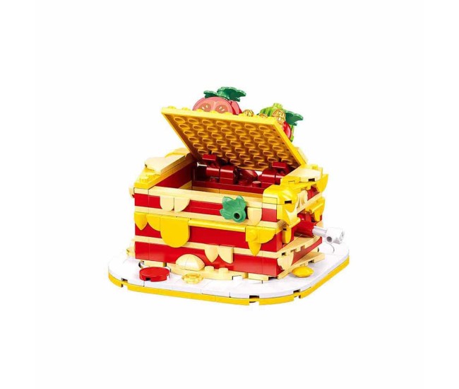 Set de constructie, 250 piese, Garfield si lasagne - Sluban Set de constructie, 250 piese, Garfield si lasagne - Sluban