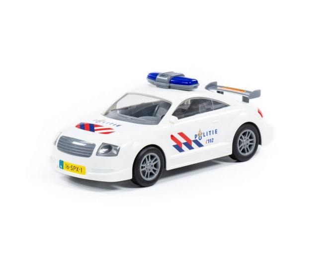 Masinuta politie, cu frictiune, 26.8x11.5x10 cm, Polesie Masinuta politie, cu frictiune, 26.8x11.5x10 cm, Polesie