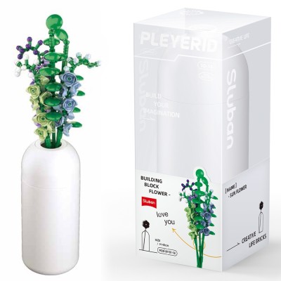 Set de Constructie Flowers, 222 piese, Rocket Larkspur - Sluban