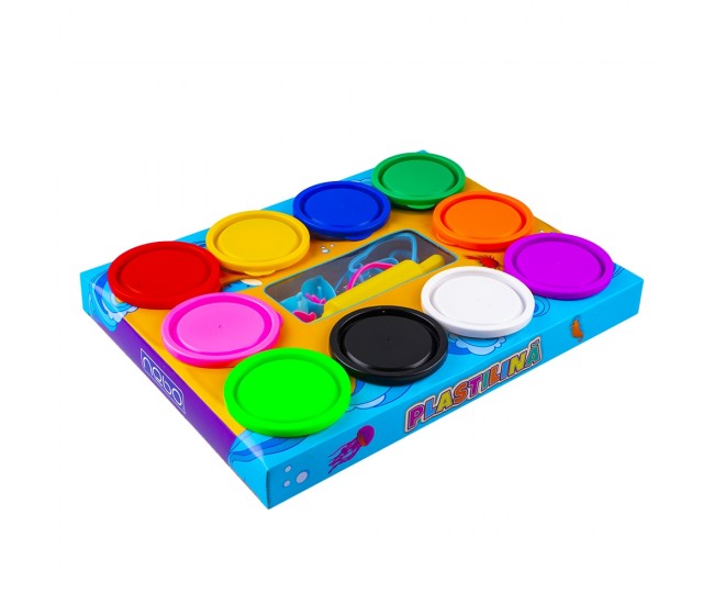 Plastilina modelaj, 10 culori, 60 g - NEBO Plastilina modelaj, 10 culori, 60 g - NEBO