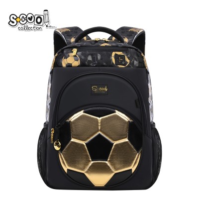 Ghiozdan ergonomic FOOTBALL-GOLD EDITION, 40x28x16 cm - S-COOL