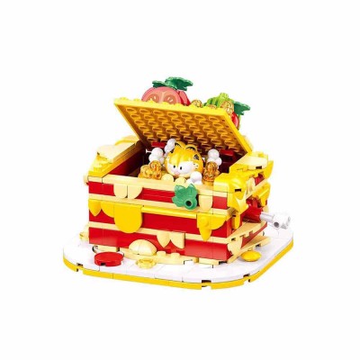 Set de constructie, 250 piese, Garfield si lasagne - Sluban