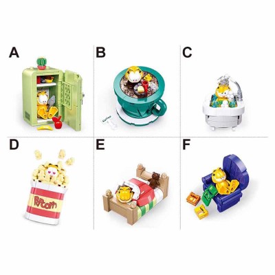 Set de constructie, 6 modele/display, Garfield - Sluban