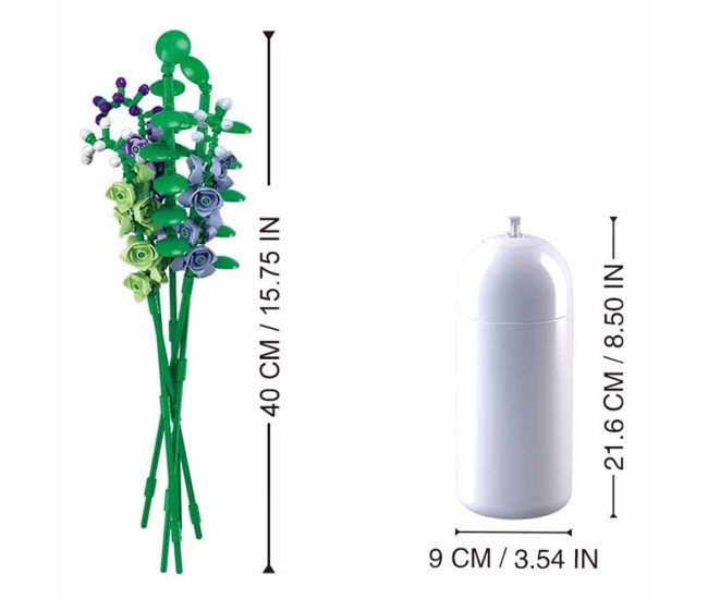 Set de Constructie Flowers, 222 piese, Rocket Larkspur - Sluban Set de Constructie Flowers, 222 piese, Rocket Larkspur - Sluban