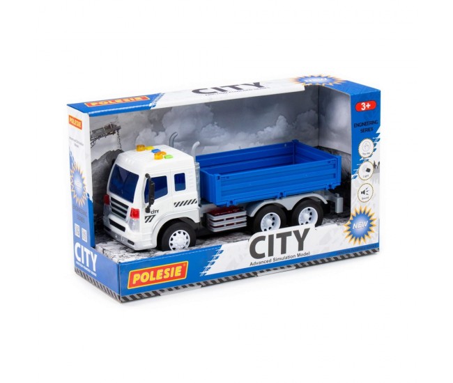 Camion cu lumina si sunete, 32x11,5x18,5 cm, Polesie Camion cu lumina si sunete, 32x11,5x18,5 cm, Polesie