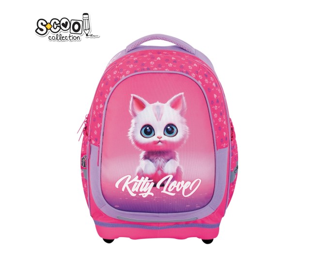 Ghiozdan anatomic KITTY LOVE, 39x33x18 cm - S-COOL Ghiozdan anatomic KITTY LOVE, 39x33x18 cm - S-COOL