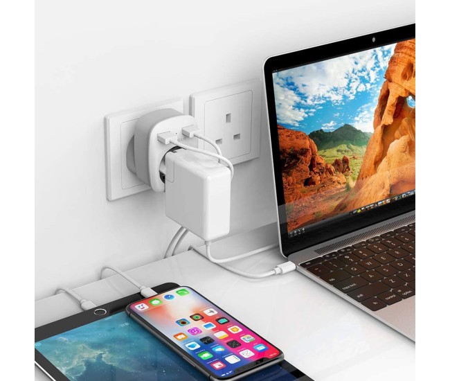 Adaptor Tessan TS-611-DE, 2xUSB - 2,4A, 13A Adaptor Tessan TS-611-DE, 2xUSB - 2,4A, 13A