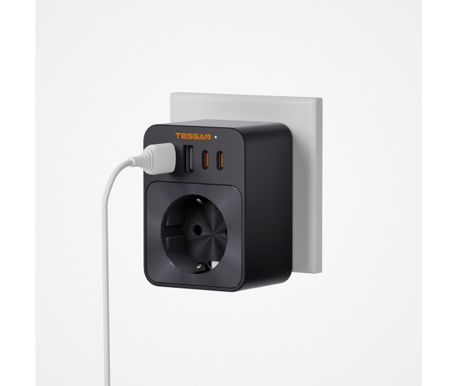 Adaptor Tessan TS-FW01DE00, 2XUSB-C, 2XUSB A, 30 W, 16A