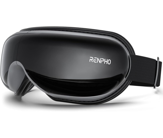 Aparat de masaj pentru ochi Renpho EM001 pentru masare cu Bluetooth, Muzica, Vibratii, 5 moduri, Negru