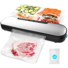Aparat de vidat si sigilat alimente Cecotec SealVac Easy Magnetik, vidare uscata si umeda, latime 30 cm, 8 moduri, taiere folie, 90W