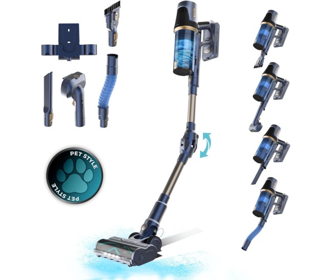 Aspirator vertical Cecotec Conga Rockstar RS70 Pet Flex, 500W, 150 AW, 33,6 V, Acumulator 2500 mAh, Autonomie 65min Aspirator vertical Cecotec Conga Rockstar RS70 Pet Flex, 500W, 150 AW, 33,6 V, Acumulator 2500 mAh, Autonomie 65min